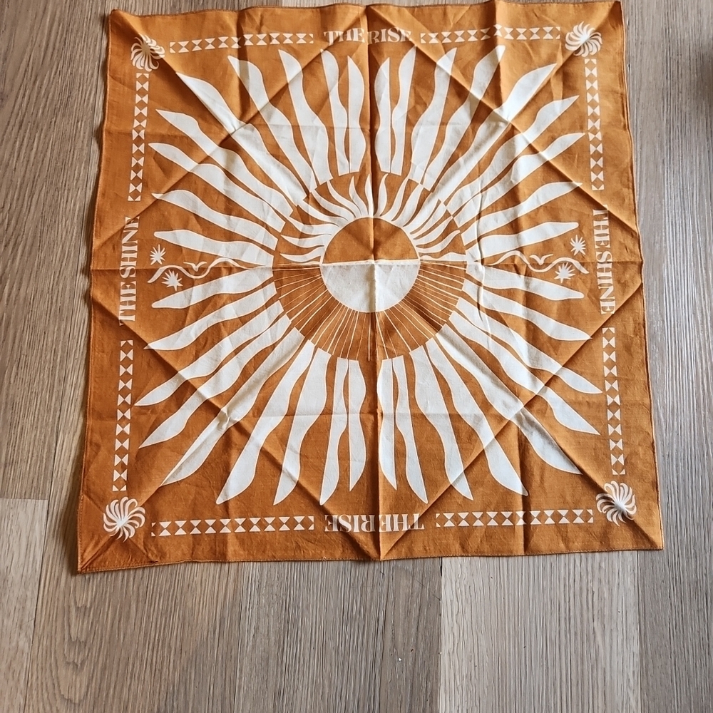 Vuori Orange and White Hair Scarf